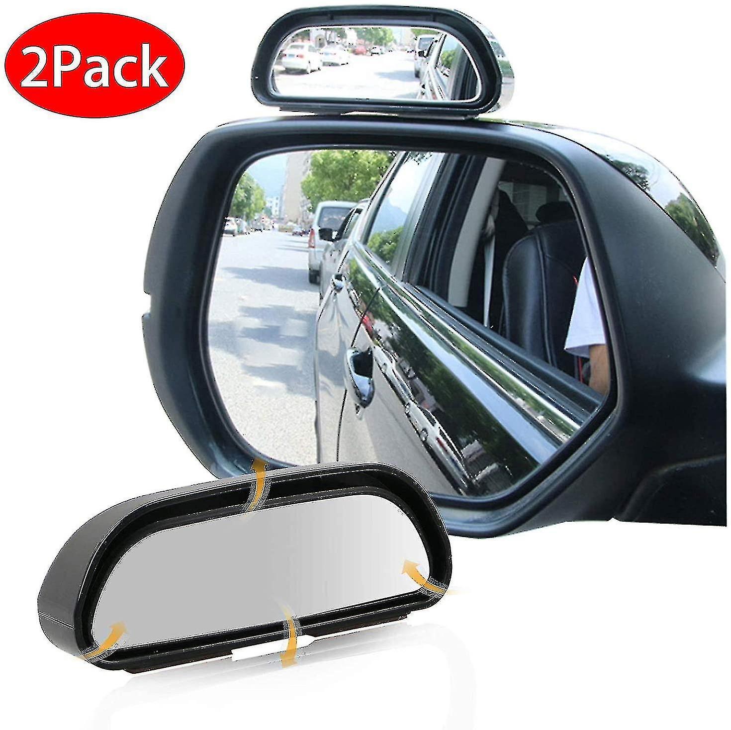 2 Pieces Auto Blind Spot Mirror， Waterproof Hd Blind Spot Mirror， Premium Adjustable 360 Wide Angle