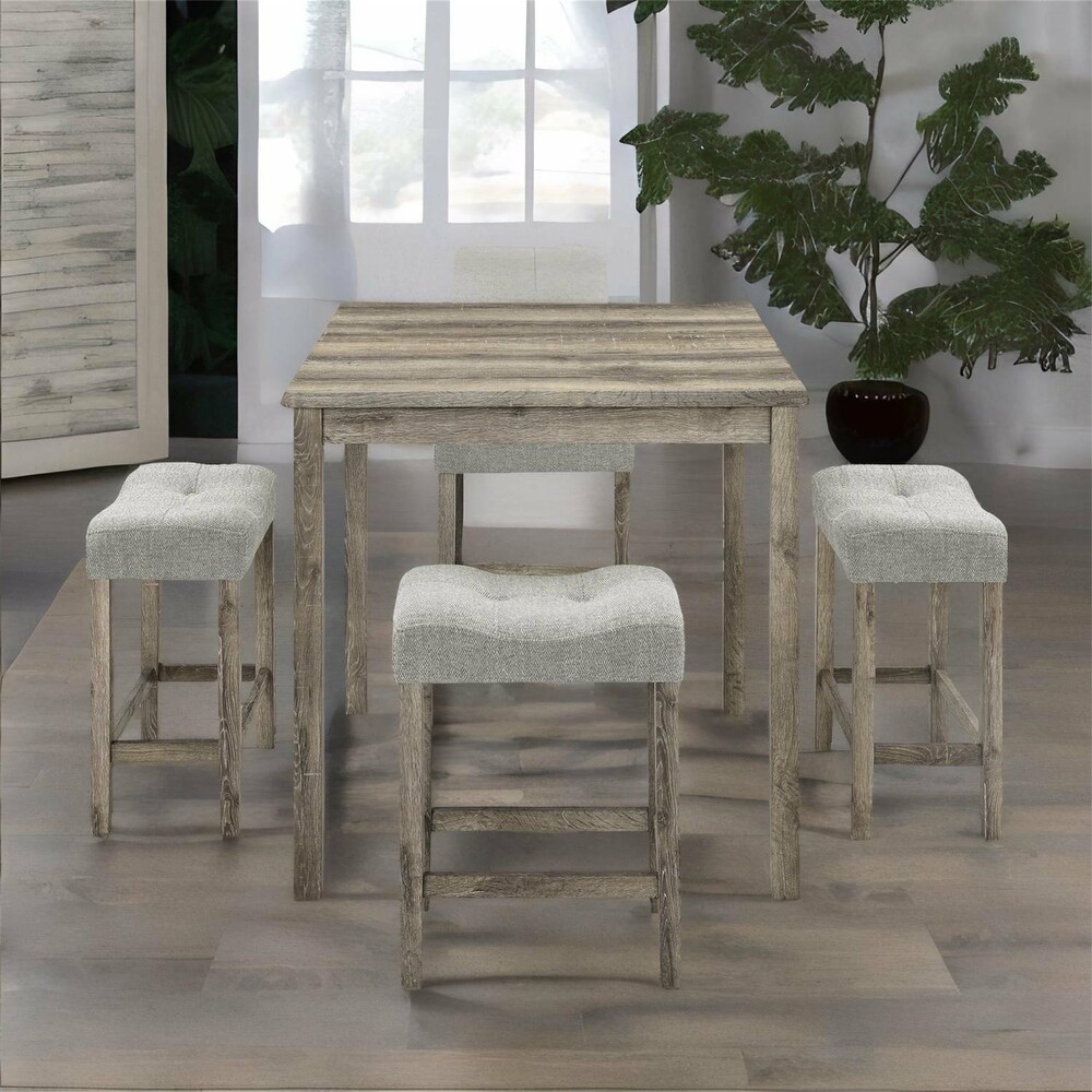 Solid Wood 5 Piece Dining Table Set for Living Room