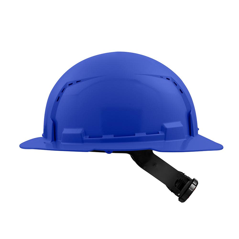 Milwaukee Blue Full Brim Vented Hard Hat with 4pt Ratcheting Suspension Type 1 Class C