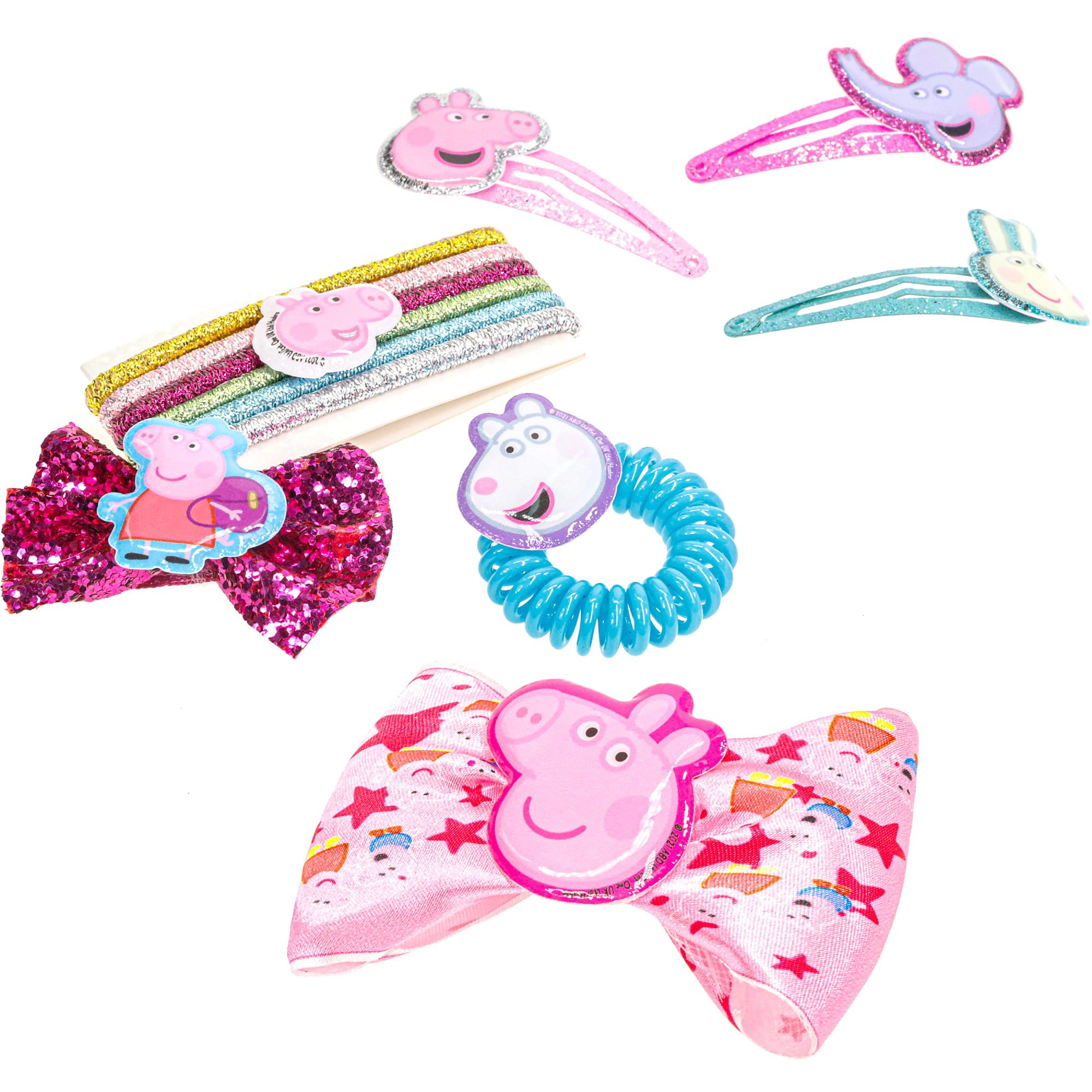 Peppa Pig - Townley Girl Backpack Cosmetic Makeup Hair Accessories Set Girls， Ages 3+