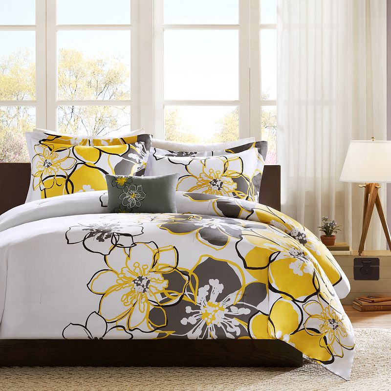 Mi Zone Mackenzie 3-piece Floral Comforter Set with Throw Pillow