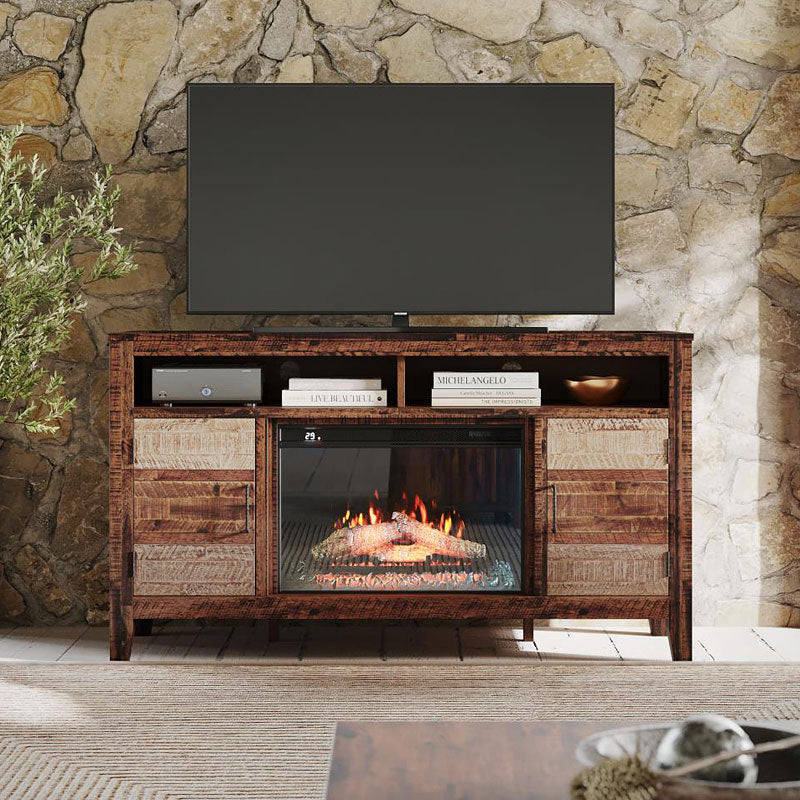 Painted Electric Fireplace & Media Console - 60