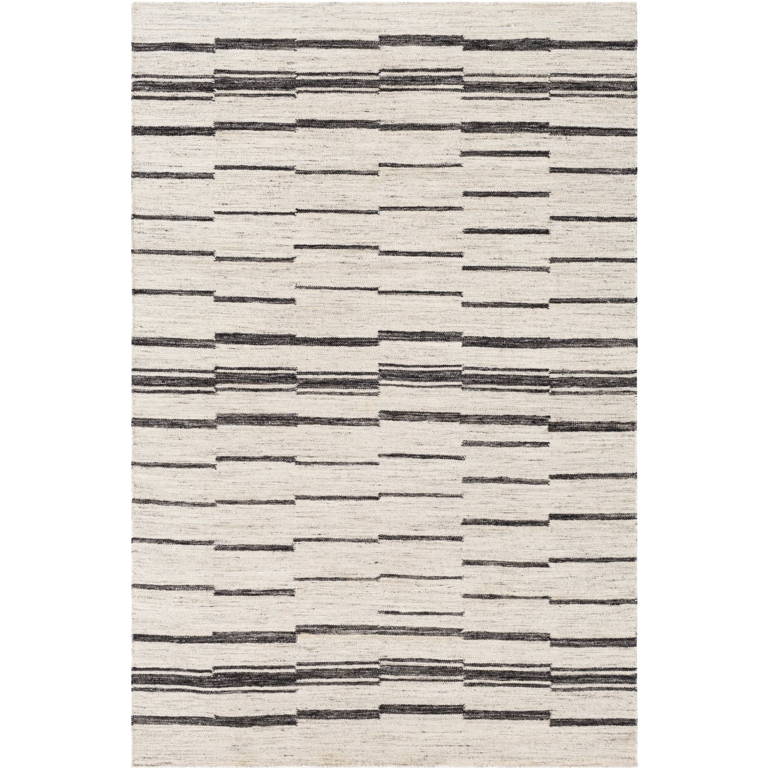 Tamaris Hand Woven Rug in Cream, Charcoal, Medium Gray, Light Gray