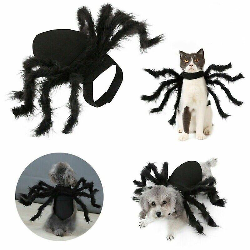 Halloween Pet Black Spider Costume Dog Cat Puppy Spider Cosplay Clothes Outfit W12237380