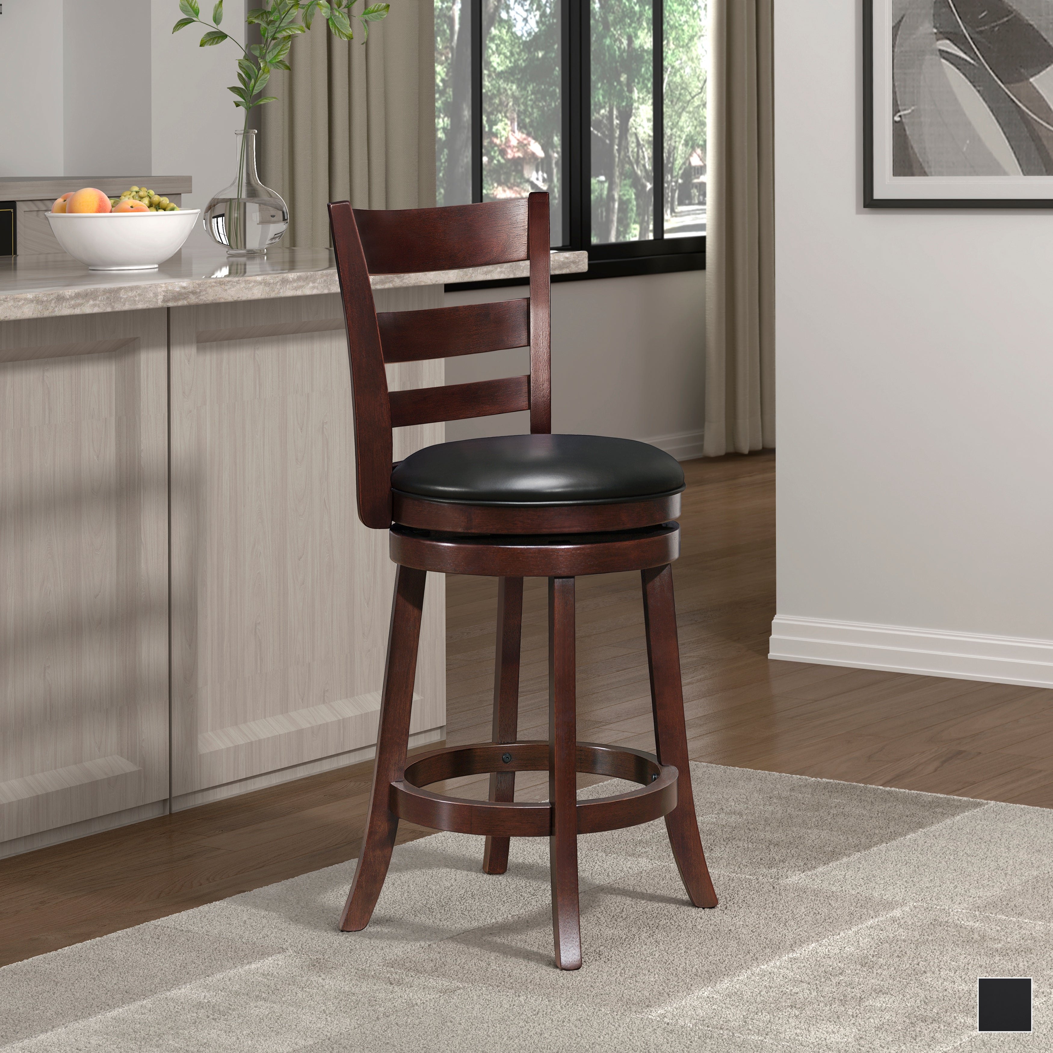 Aris Ladder Back Swivel Barstool