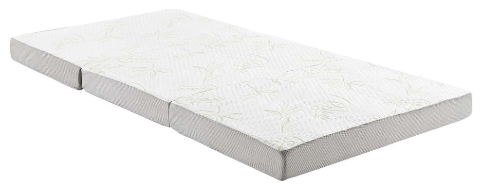 Relax Gel Memory Foam 4 quotTri Fold Mattress   Contemporary   Mattresses   by Modway  Houzz