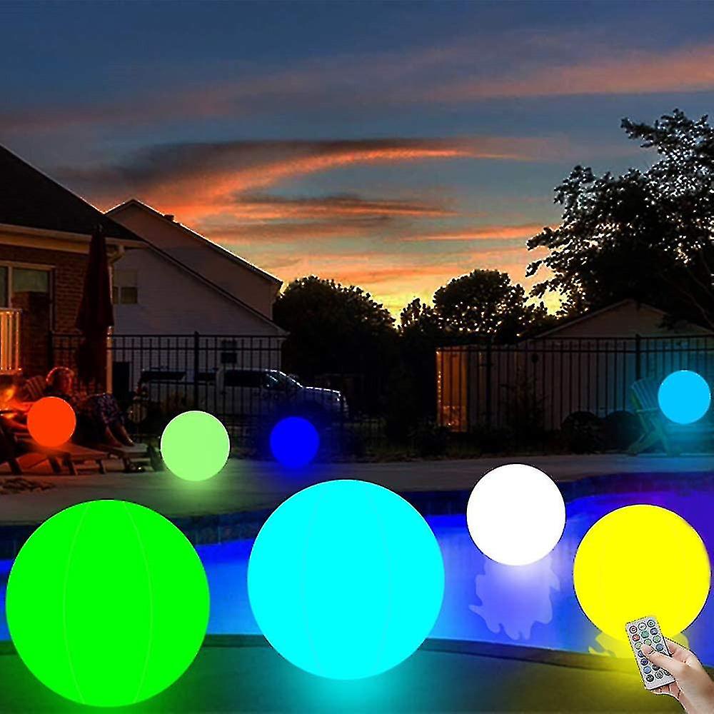 Led Ball Inflatable Luminous Ball Remote Control 16 Color Water Props