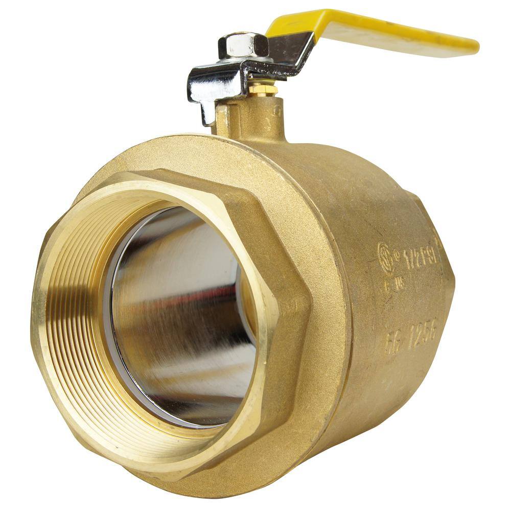 Apollo 4 in. Brass FNPT x FNPT Full-Port Ball Valve 94A10A01