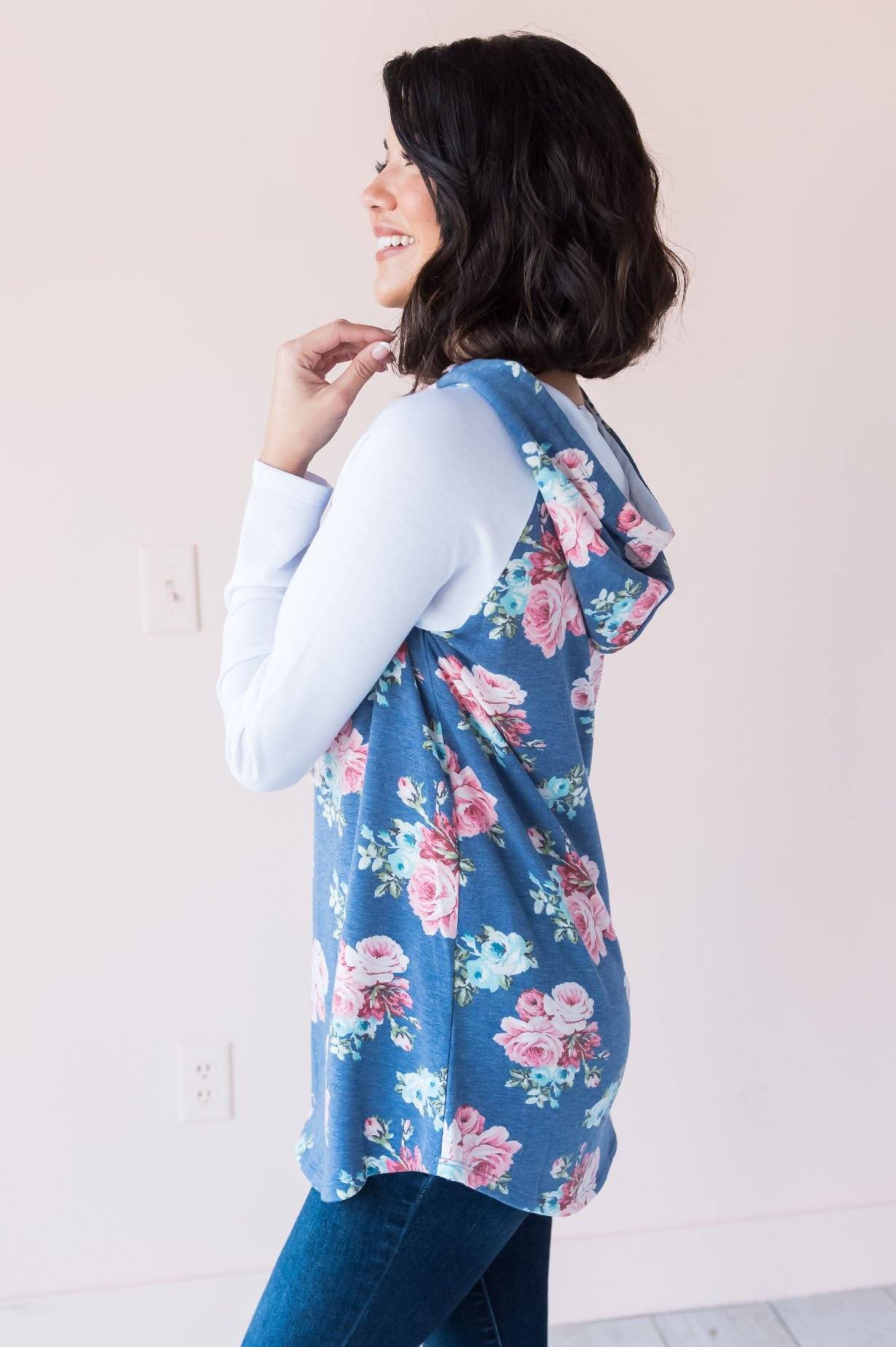 Sweetheart Floral Modest Hoodie