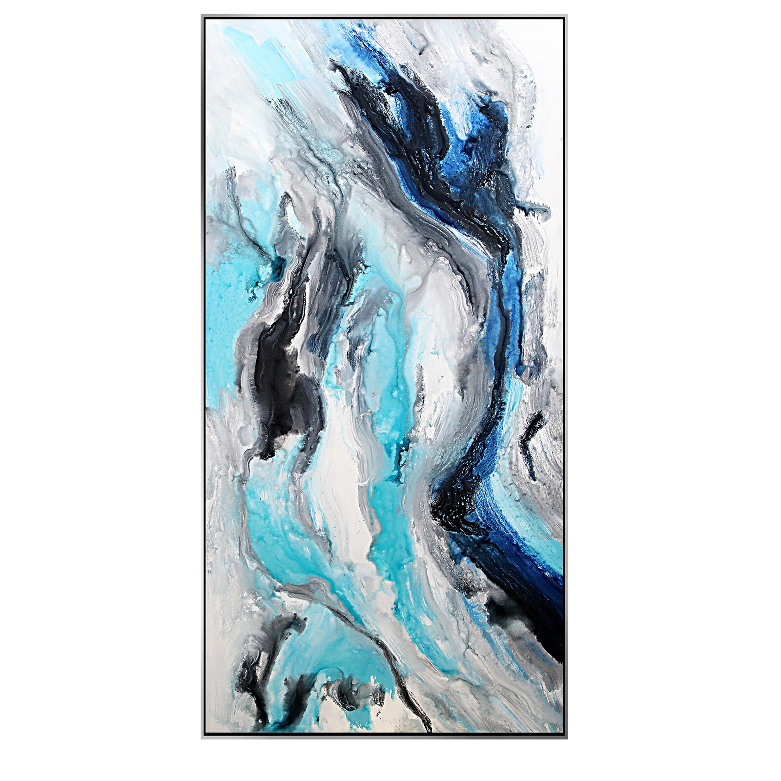 Iced Flame Hand Painted Art Painting With Frame 160X80 Cm Soap0107