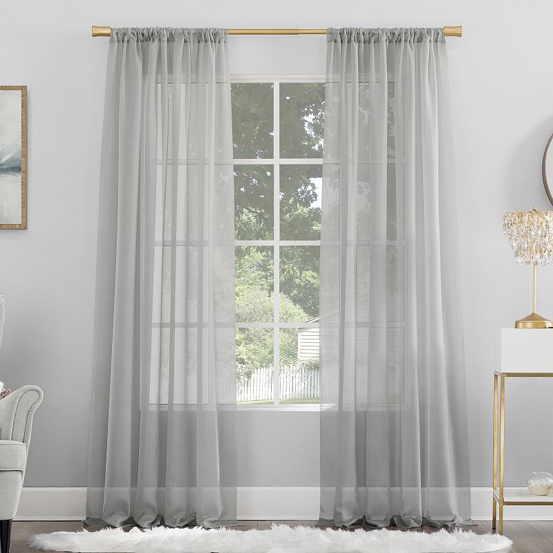 No. 918 Mallory Sheer Voile Rod Pocket Single Curtain Panel