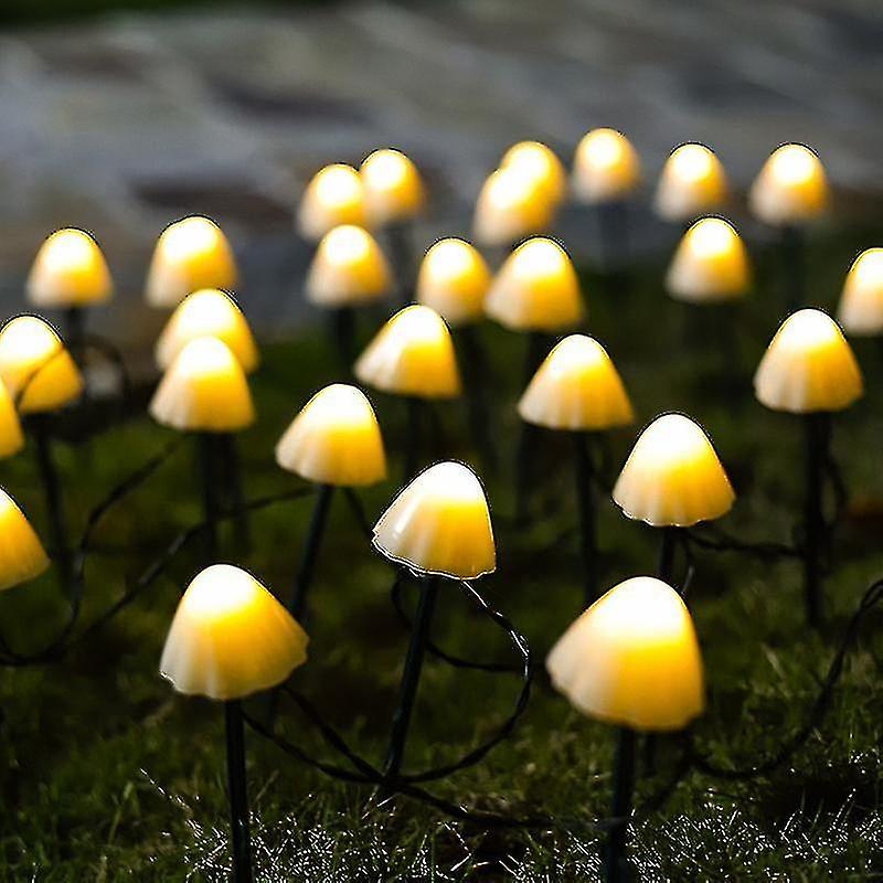 Outdoor Solar Garden Lights， Solar Mushroom Lights 5 Meters 20 Waterproof Led Lights For Garden Stak