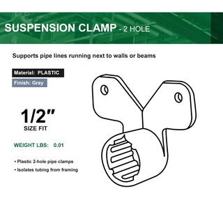 The Plumber's Choice 12 in. PEX Tubing Support Butterfly Clamp Plastic Insulator Copper Piping Insulation to Reduce Banging (10-Pack) BUTTPX012-10