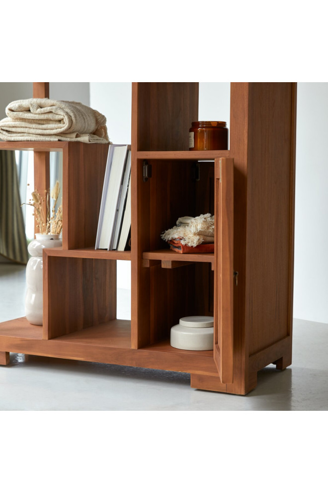 Teak Modern Bookcase  Tikamoon Zen Alco   Transitional   Bookcases   by Oroa   Distinctive Furniture  Houzz