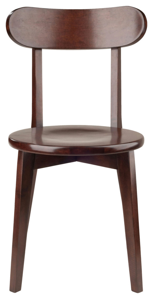 Pauline 2 Pc H Leg Chair Set  Walnut   Modern   Dining Chairs   by Morning Design Group  Inc  Houzz