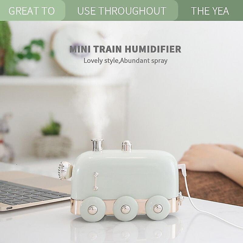 300ml Retro Train Humidifier Ultrasonic Humidicador Mini Usb Aroma Air Diffuser