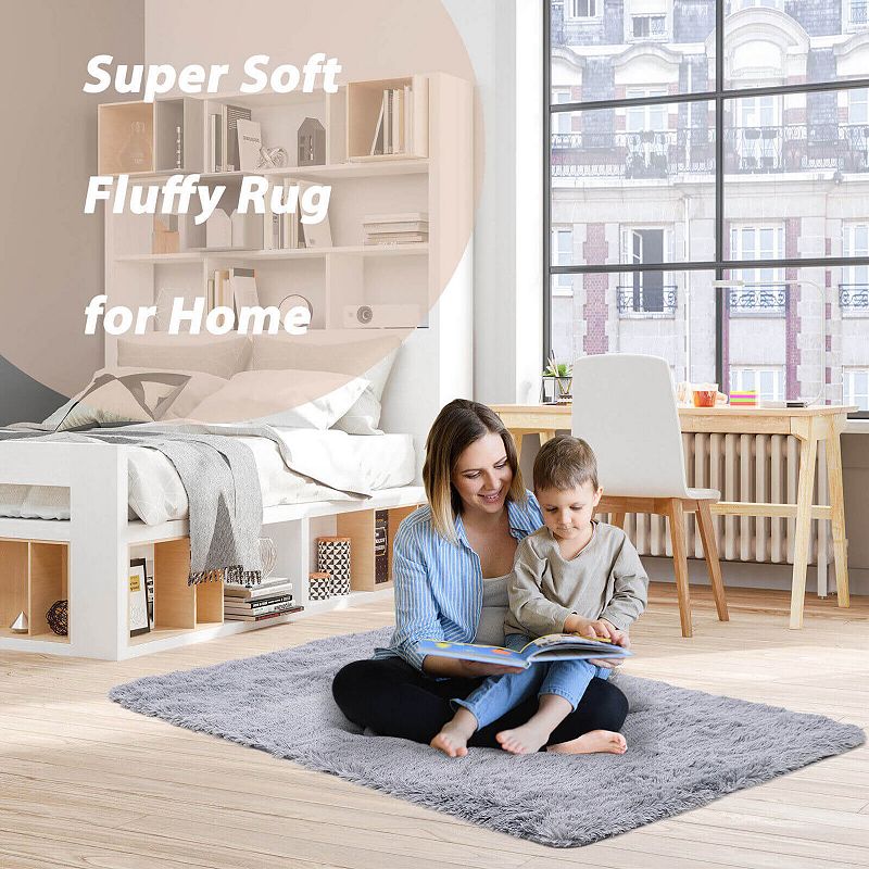 Modern Soft Shag Rug with Non-slip Grip Dots