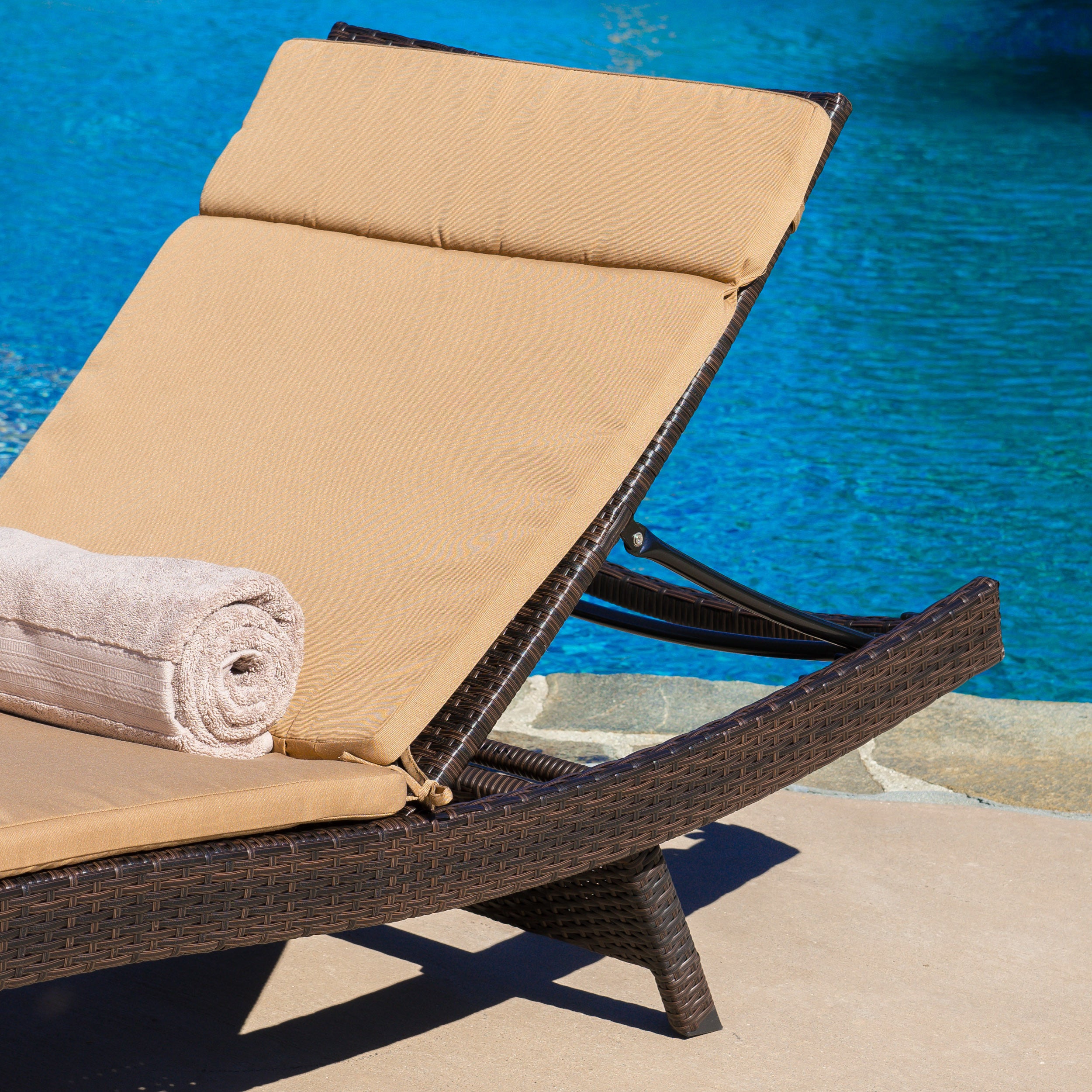 Soleil Outdoor Water Resistant Chaise Lounge Cushion