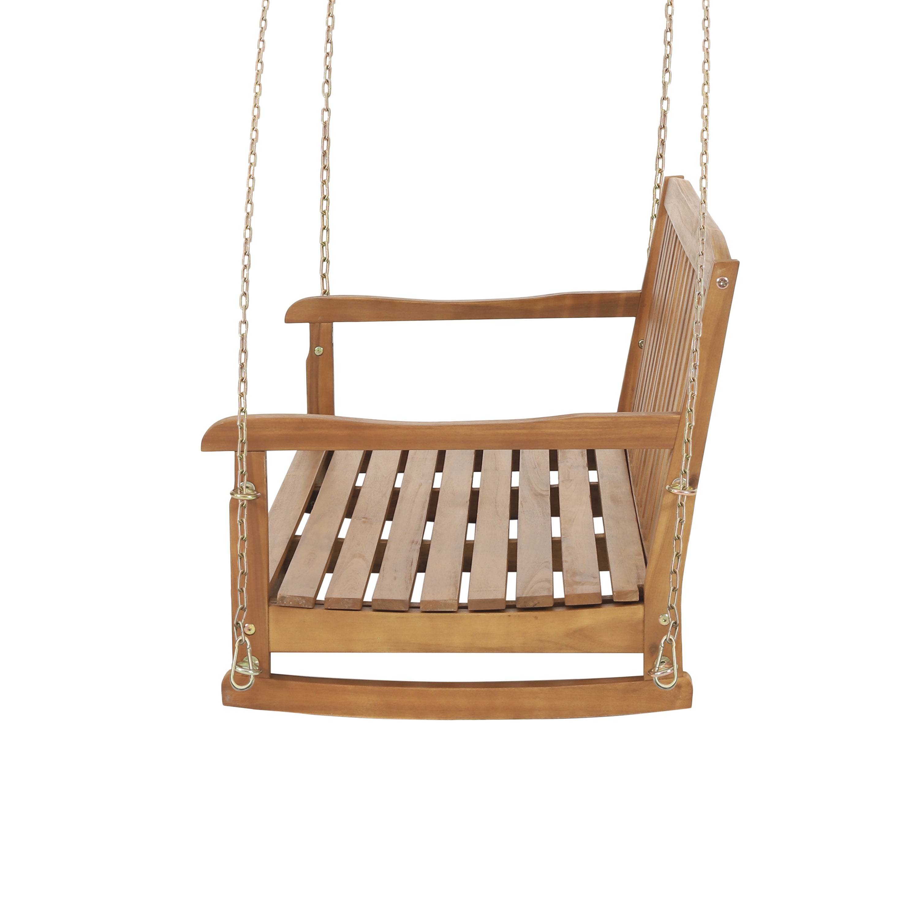 Maurers Outdoor Acacia Wood Hanging Porch Swing