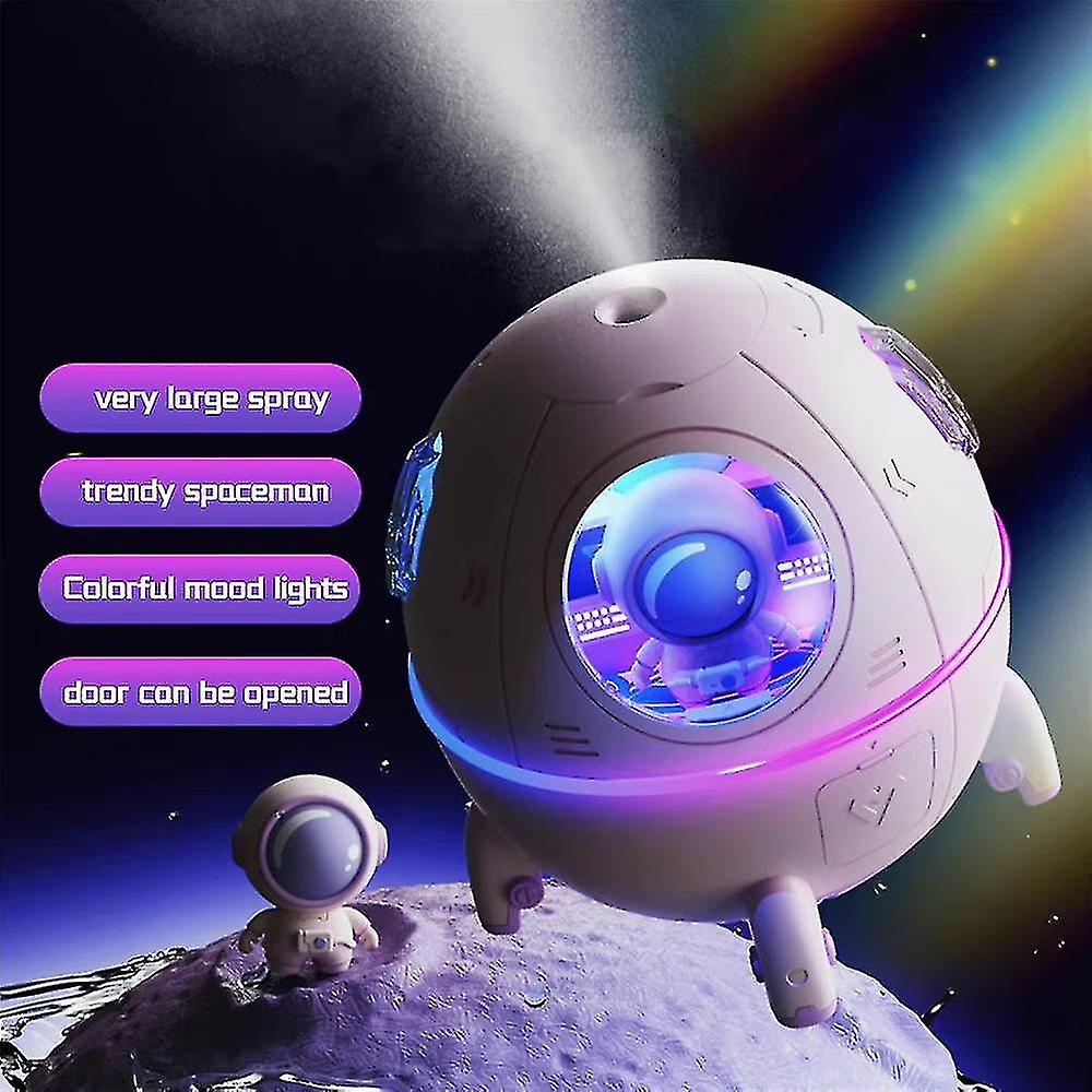 Mini Astronaut Spray Humidifier With Color Night Light Aromatherapy Air Purifier Pink