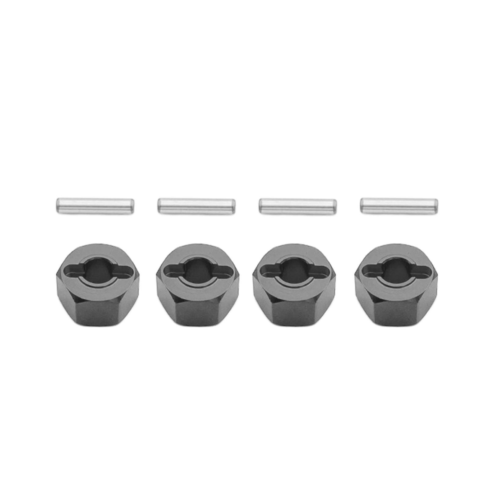 4x 1:16 Scale Rc Car Hex Wheel Hubs 12mm Replace Parts For 16207 16208 16210 Titanium