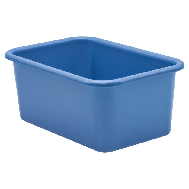 Teacher Created Resources Slate Blue Small Plastic Storage Bin Pack Of 6