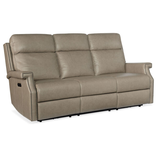 Vaughn Gray Zero Gravity Sofa with Power Headrest