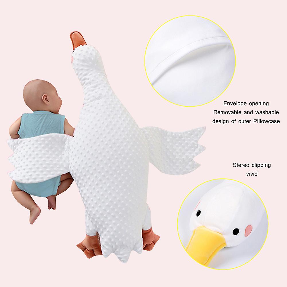 Baby Sleeping Pillow Super Soft Cute Big White Goose Sleeping Exhaust Pillow Children Plush Toys Brown