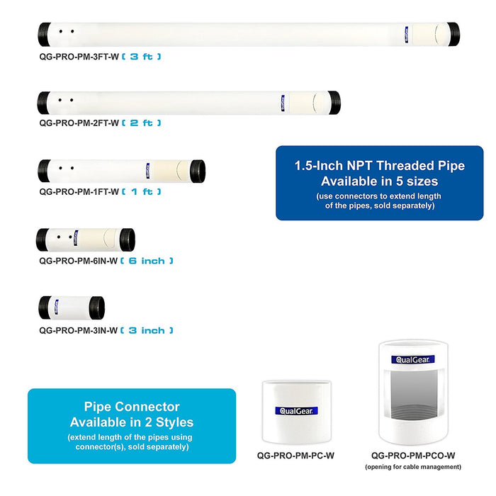 QualGear QGPROPMVCAW ProAV Sloped Ceiling Adapter for 15 inch N