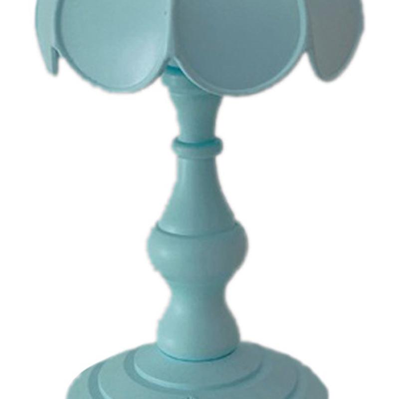 Desk Lamp Retro Lotus Leaf Ingenious Lovely 3 Light Sources Small Table Night Lamp for Girls Bedroom Light Blue