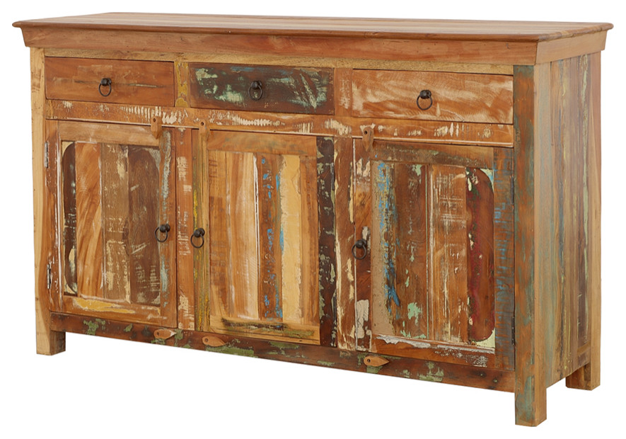 Henry 3 door Accent Cabinet Reclaimed Wood   Modern   Accent Chests And Cabinets   by Modon  Houzz