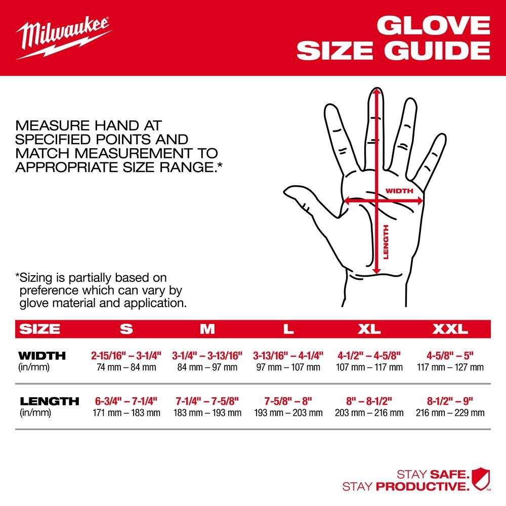 Milwaukee Impact Cut Level 3 Gloves Goatskin Leather 48-22-8770M910 from Milwaukee