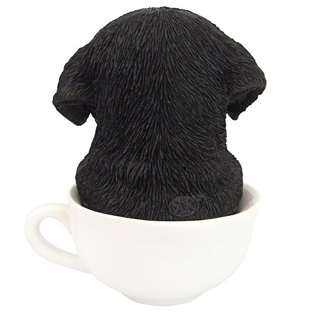 Design Toscano Puppuccino Puppy Collectible Dog Statue Black Lab