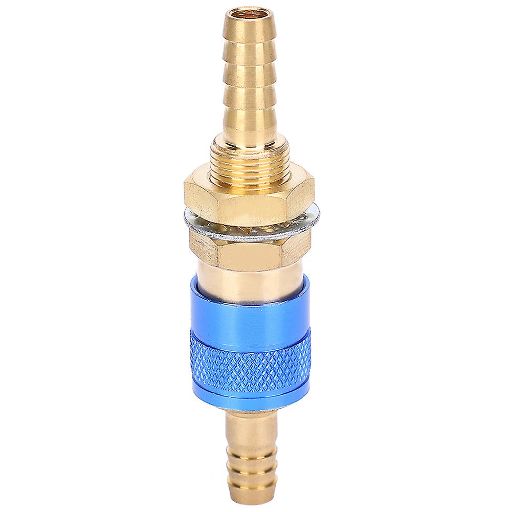 8mm Pair Of Water Cooled andamp; Gas Adapter Quick Connector Fitting For Mig Tig Welder Torch(blue )