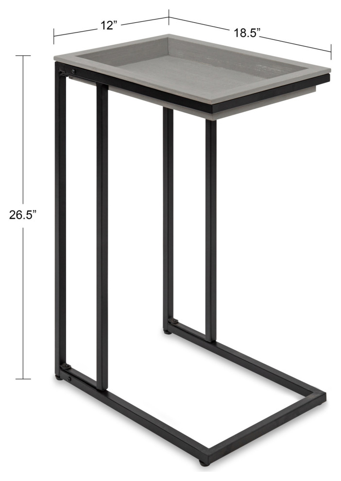 Lockridge Wood and Metal C Table   Farmhouse   Side Tables And End Tables   by Uniek Inc.  Houzz