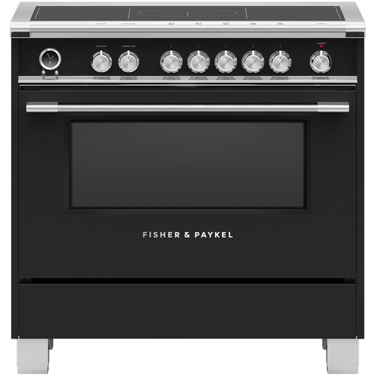 Fisher & Paykel 36-inch Freestanding Electric Range with Induction Technology OR36SCI6B1