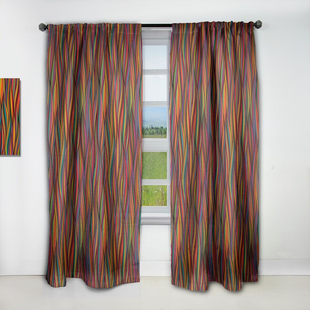 Designart 'Gorgeous Wave' Bohemian   Eclectic Blackout Curtain Single Panel