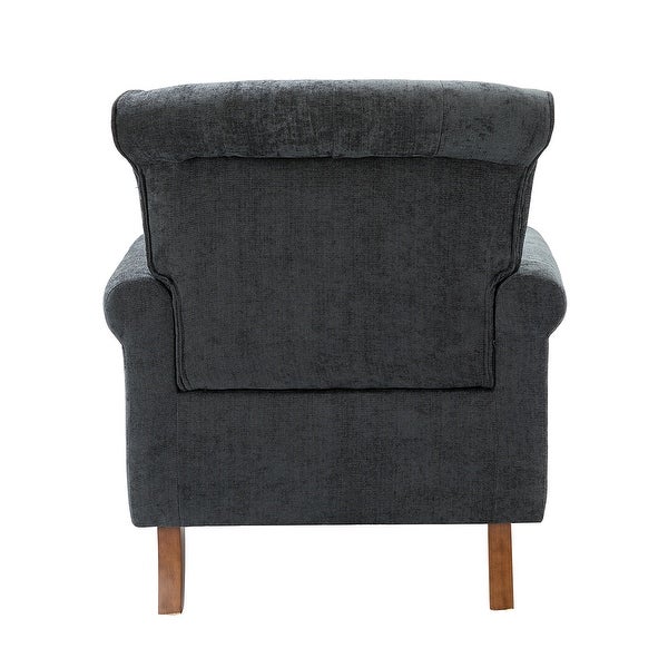 Indiges Transitional Comfy Nailhead Accent Arm Chair with Tufted Back by HULALA HOME