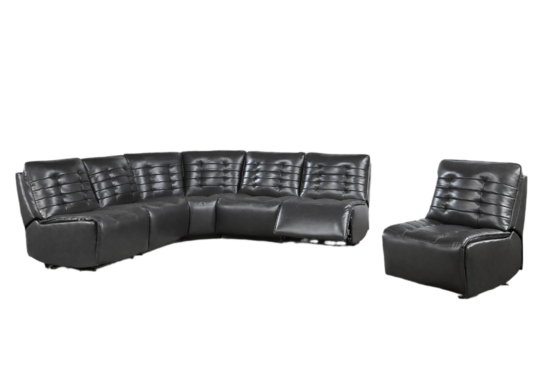 Blanche Charcoal 6 Piece Power Sectional