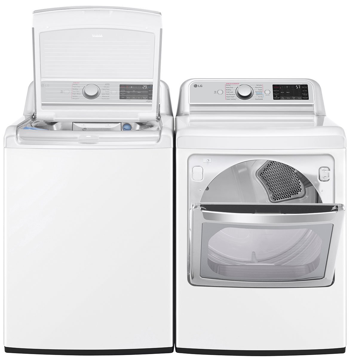 LG 7.3 Cu. Ft. White Gas Dryer With TurboSteam