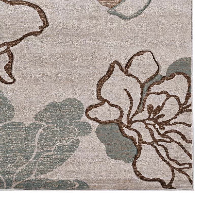 Linon Milan Floral Silhouettes Rug