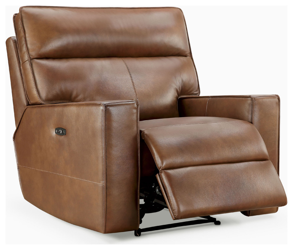 Ethan Leather Power Recliner  Power Headrest   Contemporary   Recliner Chairs   by Abbyson Living  Houzz