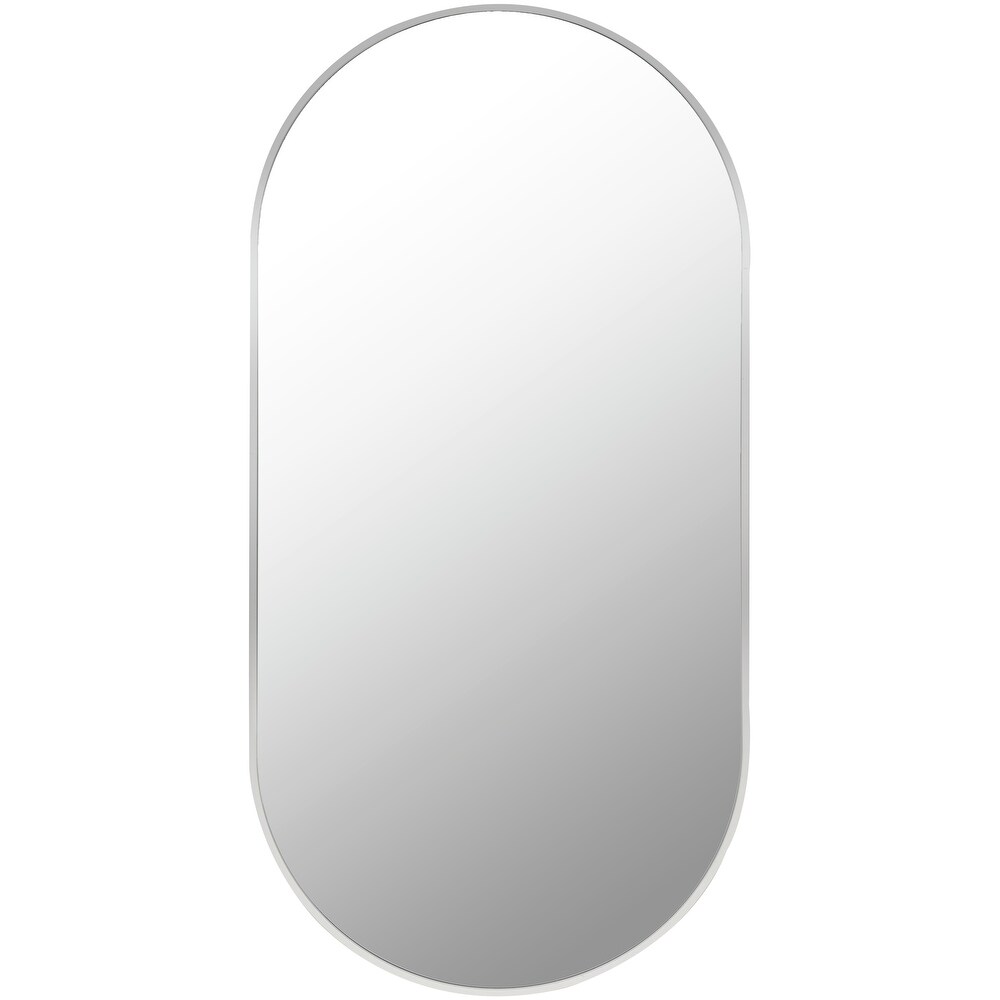 Artistic Weavers Aranya Modern Aluminum Oval Pill Shaped Accent Mirror