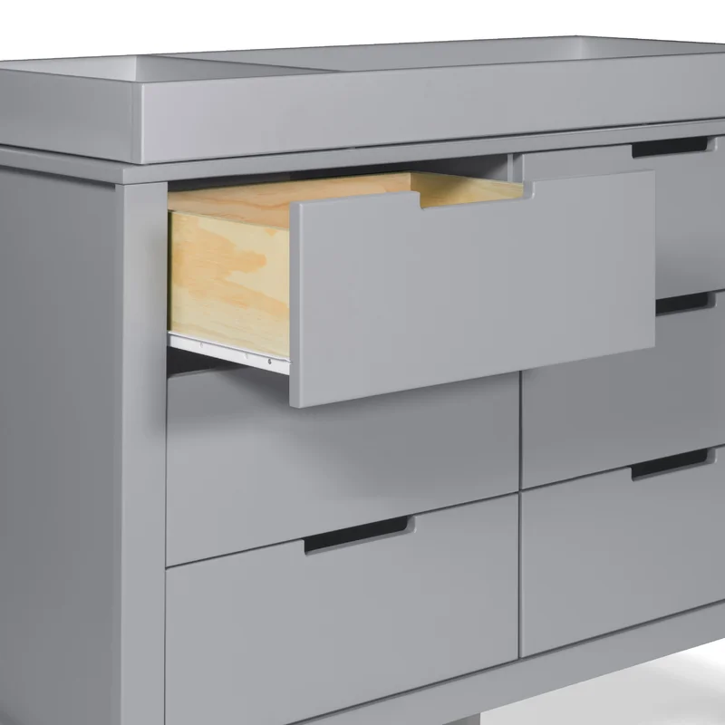 Carter's by DaVinci Colby 6 Drawer Double Dresser， Gray