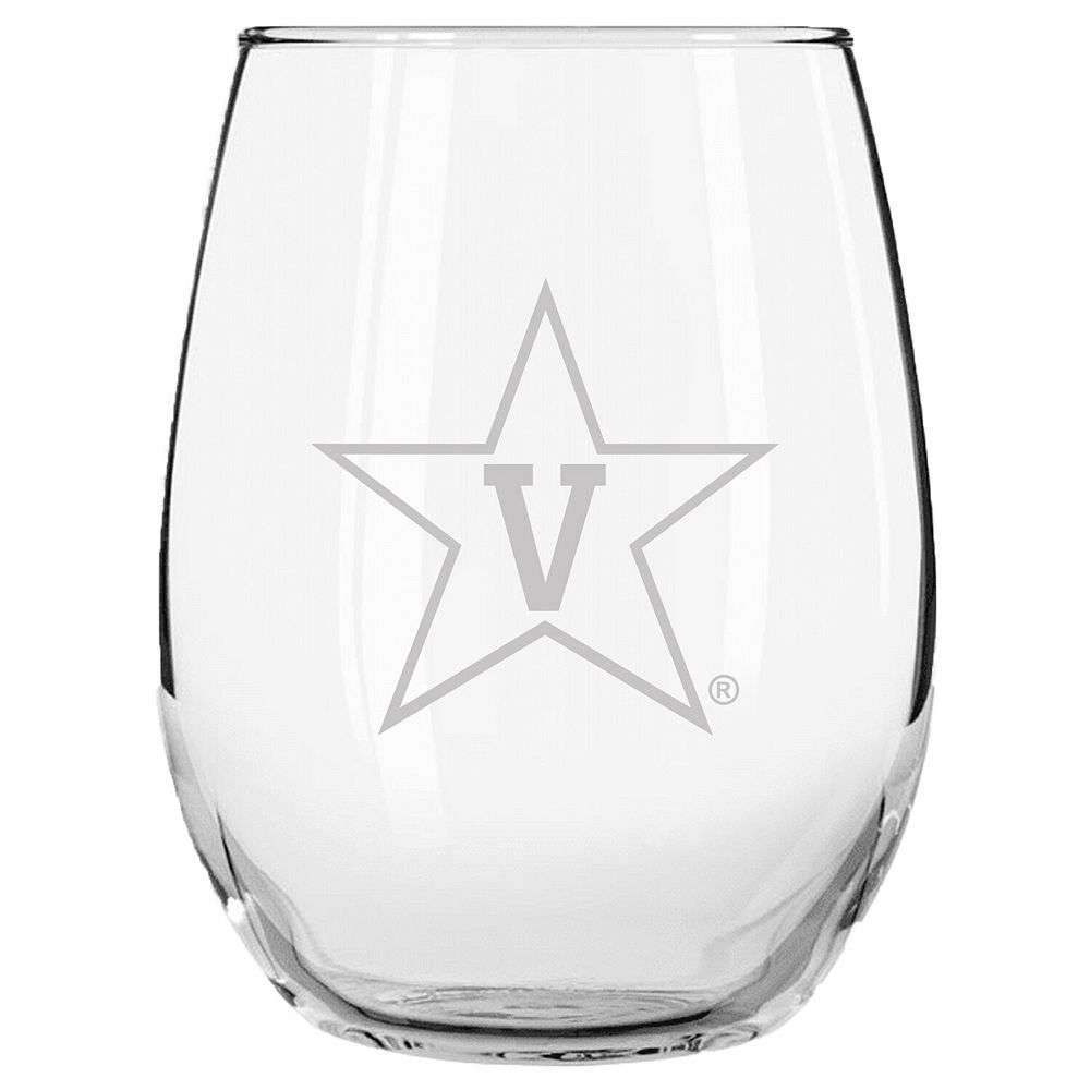 Vanderbilt Commodores 15oz. Etched Stemless Glass Tumbler