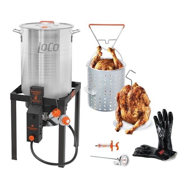 36qt SureSpark Turkey Fryer with Gloves and Injector