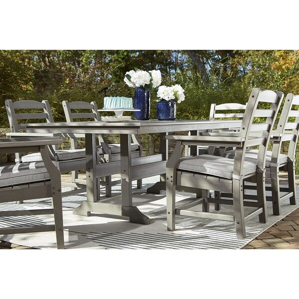 Signature Design by Ashley Visola Gray Rectangular Outdoor Poly All Weather Dining Table Only