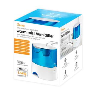 Crane 0.5 Gal. Warm Mist Humidifier with 2 Speed Settings for Small to Medium Rooms up to 250 sq. ft. EE-5202H