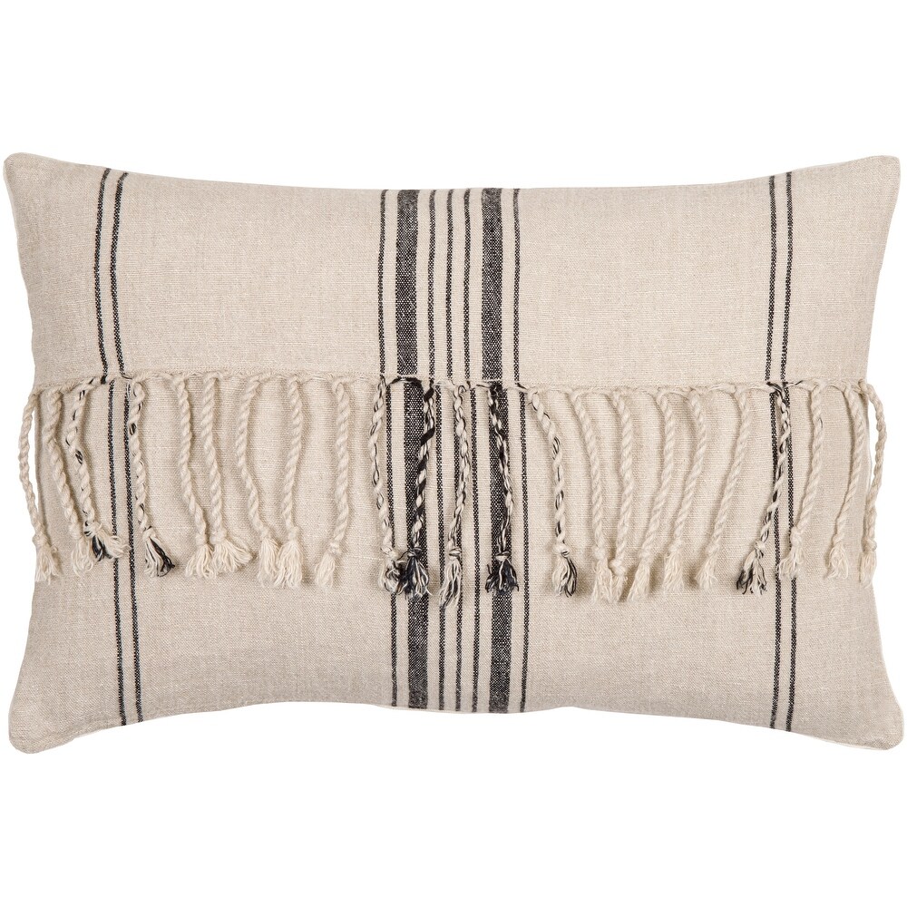 Enrico Linen Tassel Throw Pillow