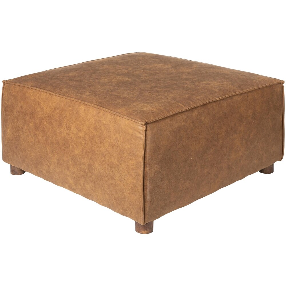 Dudlie Large Faux Leather Ottoman